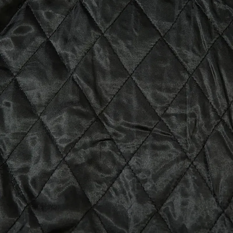 Washed denim quilted lining bomber