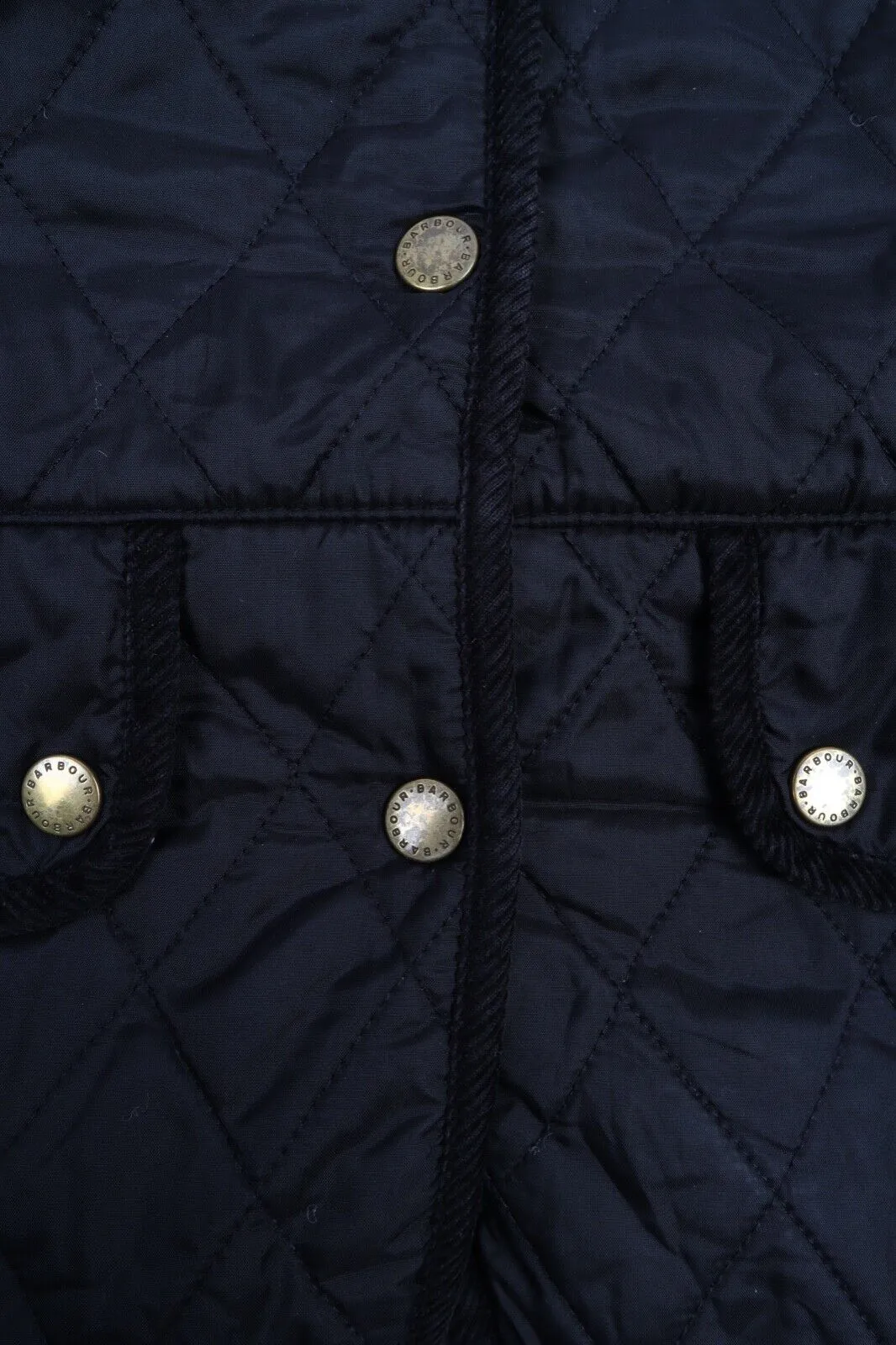 Women's BARBOUR Black Quilted Fleece Lined Jacket Size UK 14 US 10