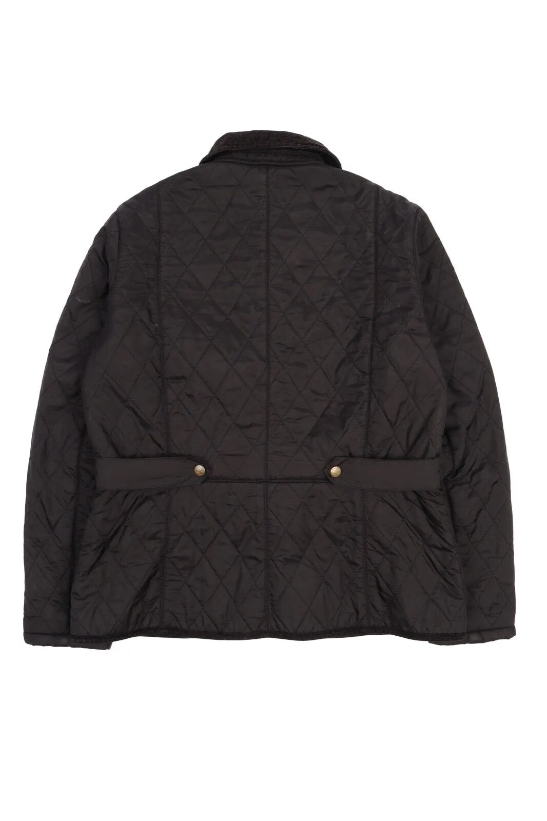 Women's BARBOUR Black Quilted Fleece Lined Jacket Size UK 14 US 10